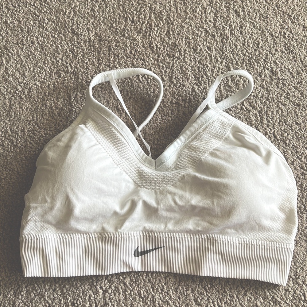 Nike White Sports Bra